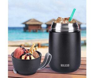 LuxusKollektion Thermobehälter Edelstahl mit Löffel 500ml, schwarz ab 72,99 € (Oktober 2026)