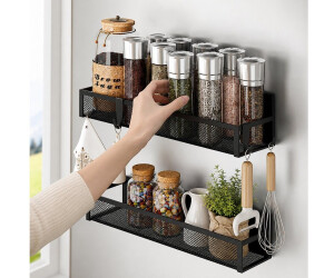 Relaxdays Gewürzregal magnetisch, Metall/Kunststoff, schwarz, 4er-Set ab 23,03 € (Oktober 2026)