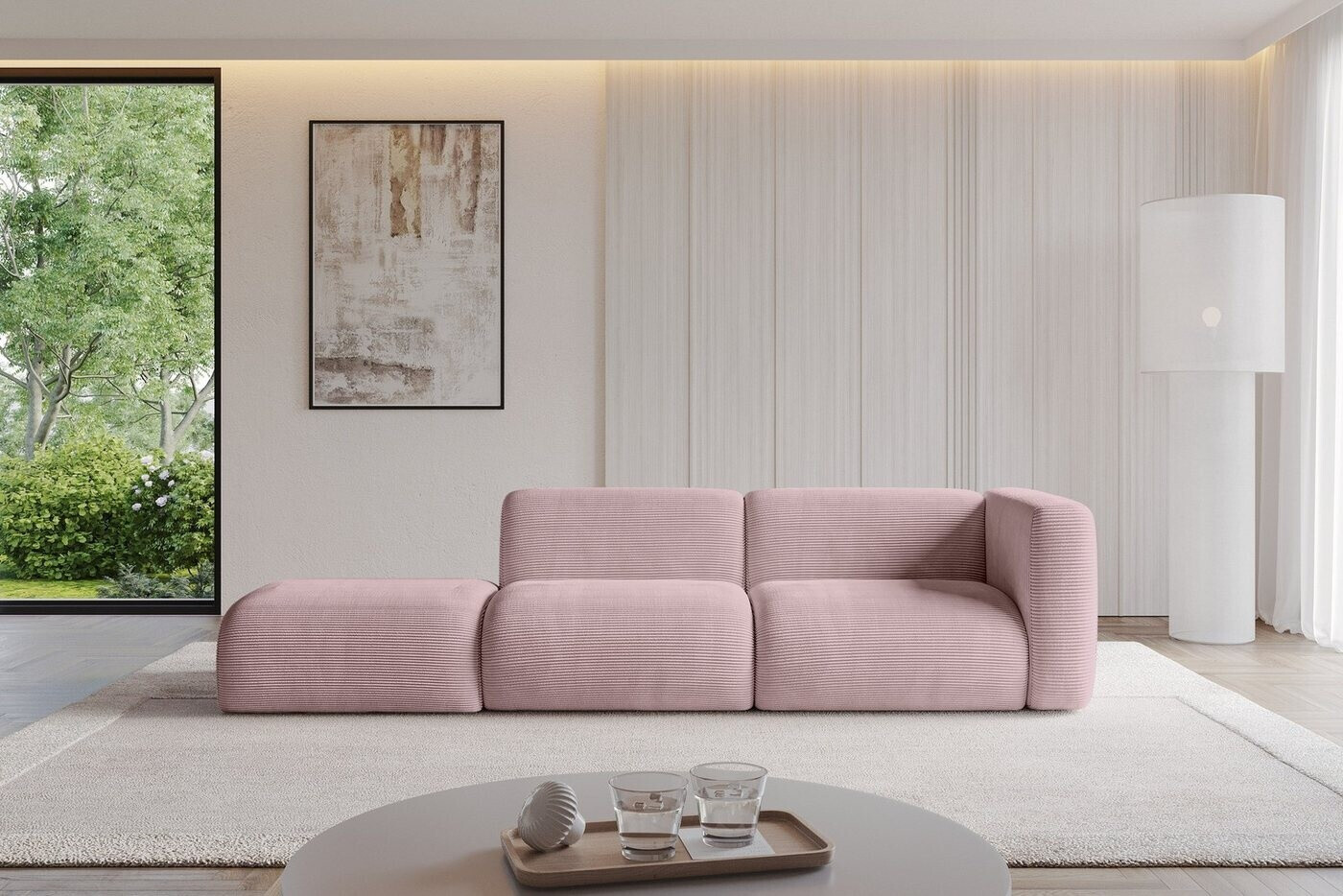 ALTDECOR MIRA-S3 modulares Ecksofa, rosa Cord, 296x89x70cm (800002003594) ab 999,90 € (Oktober 2026)