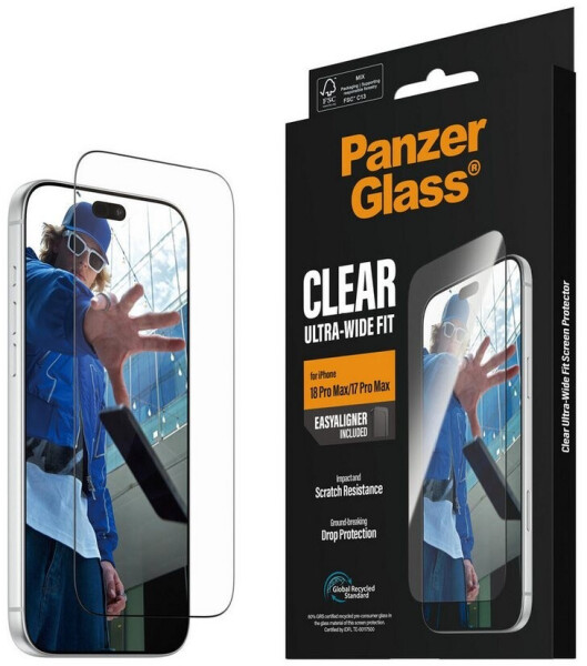 PanzerGlass Ultra-Wide Fit Displayschutzglas, iPhone 18 Pro Max/17 Pro Max (PG47173)