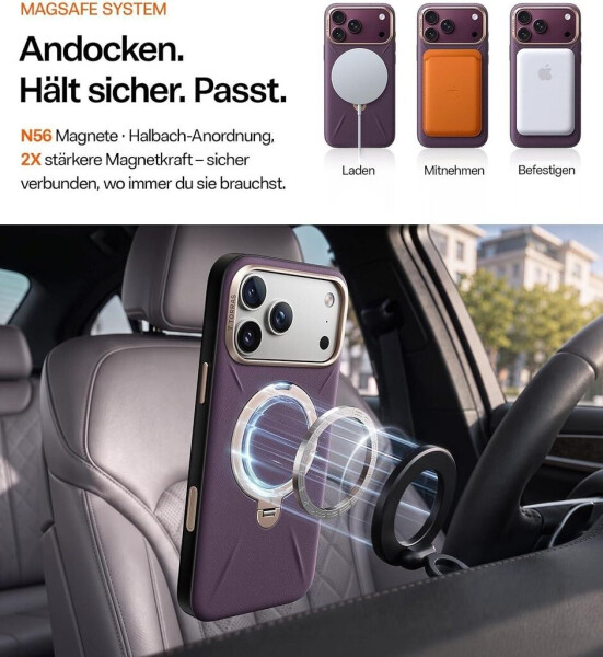 Torras Ostand Q3 VegSkin Apple iPhone 17 Pro Max / iPhone 18 Pro Max Violett, Bild 4