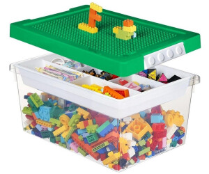 LuxusKollektion Spielzeugbox mit Deckel, Tablett & Bauplatte, 3er-Set, dunkelgrün ab 68,99 € (Oktober 2026)