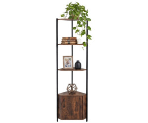 Relaxdays Eckregal 5 Ebenen mit Schrank, braun/schwarz (44,5x147x30cm) ab 41,27 € (Oktober 2026)