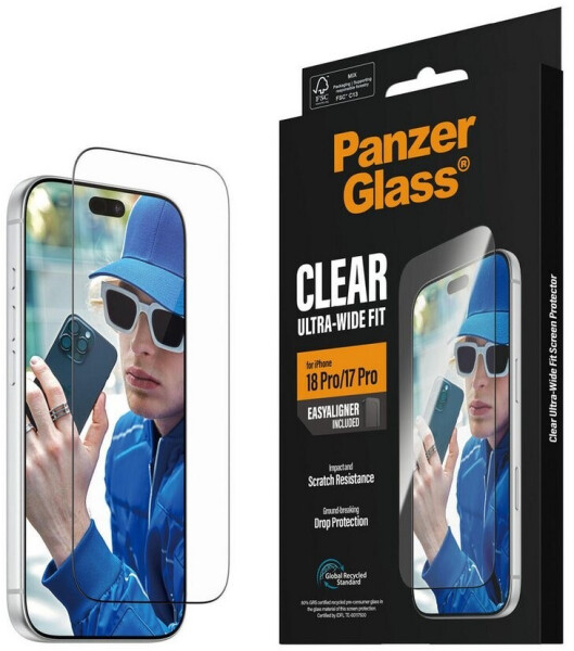 PanzerGlass Displayschutzglas iPhone 18 Pro / 17 Pro UWF EasyAlign (PG77588)