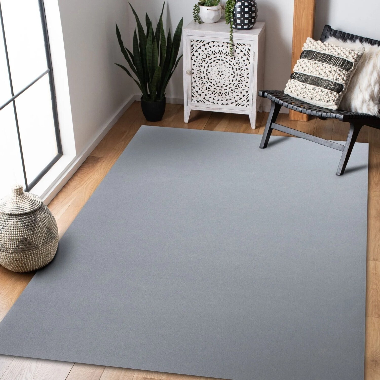 RugsX Teppich Antirutsch RUMBA einfarbig grau 120x200 cm ab 39,16 € (Oktober 2026)