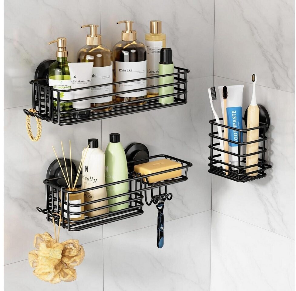 LuxusKollektion Duschkorb mit Saugnapf und Haken, Edelstahl, hell ab 104,99 € (Oktober 2026)