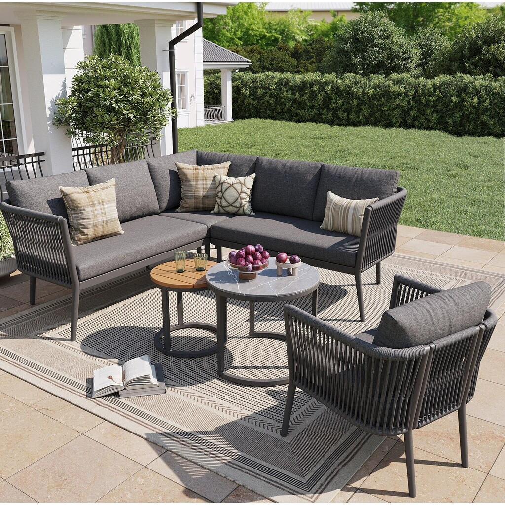 REDOM Gartenlounge-Set 6-teilig, modular, Metall/Olefin, grau (800001705734) ab 869,99 € (Oktober 2026)