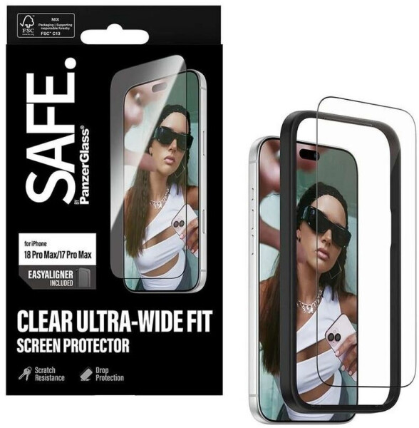 PanzerGlass SAFE Screen Protector Apple iPhone 18 Pro Max | 17 Pro Max | Ultra-Wide Fit m. EasyAligner, Bild 5