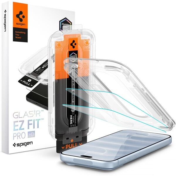 Spigen Glass tR EZ Fit Pro HD Schutzglas transparent, 2er-Pack, iPhone 16/17/18 Pro Max (AGL12048)
