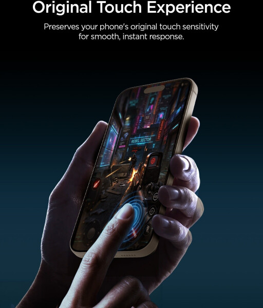Spigen Glass tR EZ Fit Pro HD Schutzglas transparent, 2er-Pack, iPhone 16/17/18 Pro Max (AGL12048), Bild 8