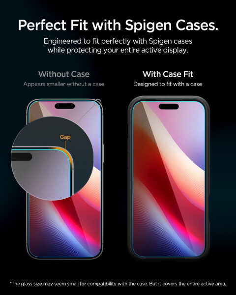 Spigen Glass tR EZ Fit Pro HD Schutzglas transparent, 2er-Pack, iPhone 16/17/18 Pro Max (AGL12048), Bild 9