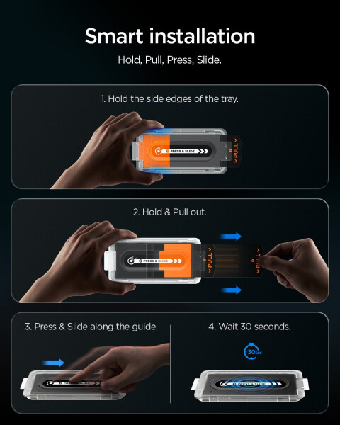 Spigen Glass tR EZ Fit Pro HD Schutzglas transparent, 2er-Pack, iPhone 16/17/18 Pro Max (AGL12048), Bild 10