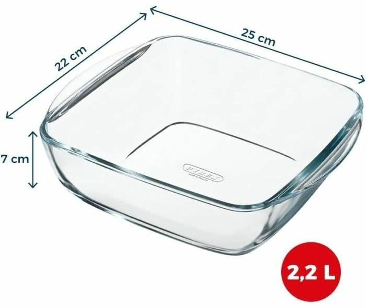 Pyrex Air Fryer Glasform quadratisch 2,2l, Borosilikatglas, 25x22cm ab 6,99 € (Oktober 2026)