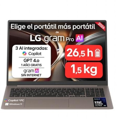 LG gram Pro 17Z90UB-H.AU96BN desde 2.249,00 € | Octubre 2026 | Compara ...