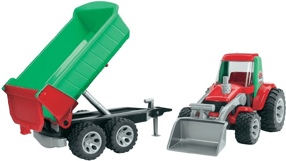 Bruder Tracteur avec chargeur frontal et remorque benne Roadmax (20116)