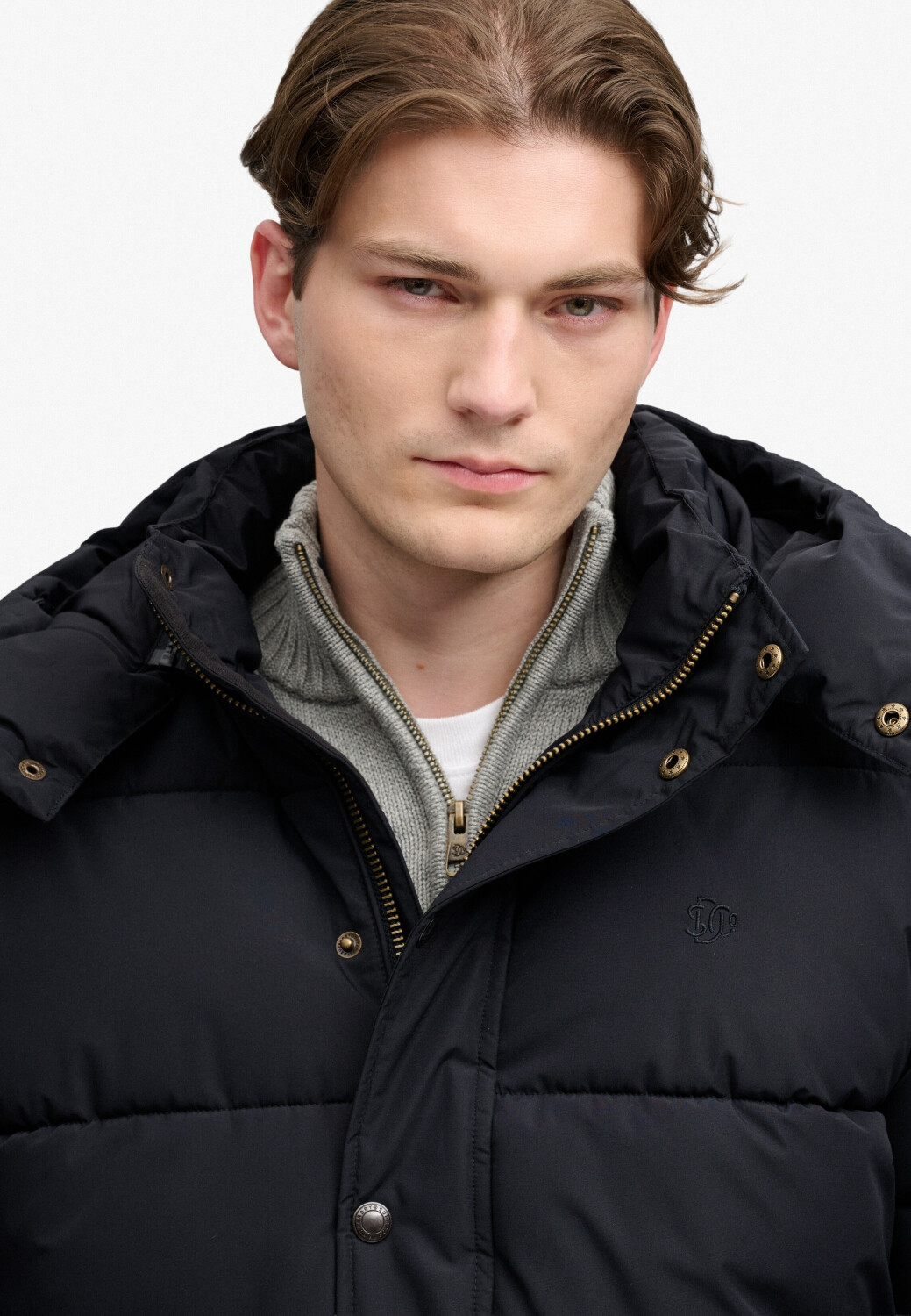 Superdry Premium Check Puffer Jacket with Hood (M5012429A) black au ...
