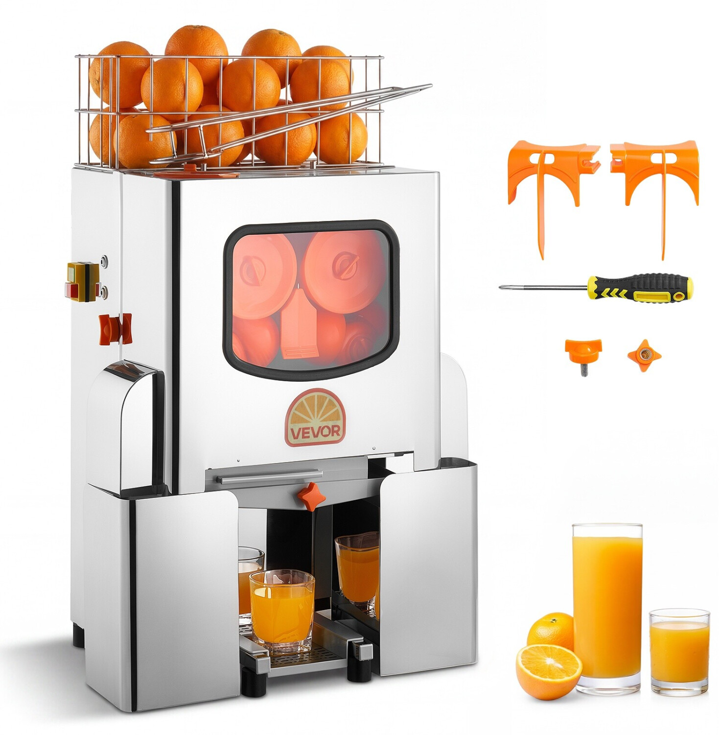 VEVOR Gewerbliche Zitruspresse elektrisch, 120W, 20 Orangen/min, Edelstahl ab 722,94 € (Oktober 2026)