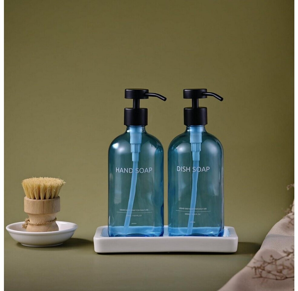 Gerster Seifenspender mit Tablett, Glas, blau, 500ml ab 64,99 € (Oktober 2026)