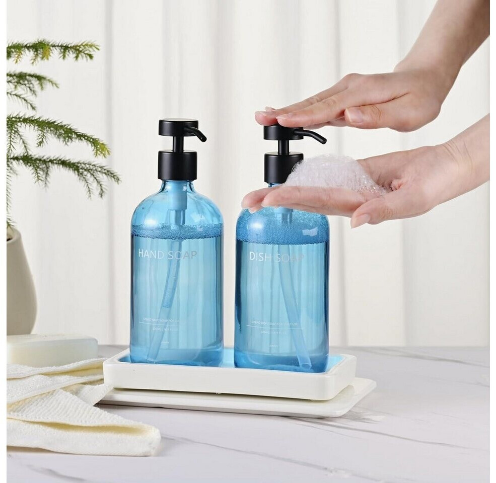 Gerster Seifenspender mit Tablett, Glas, blau, 500ml ab 64,99 € (Oktober 2026)