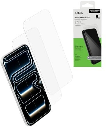 Belkin TemperedGlass iPhone 18 Pro Max/17 Pro Max 2 Pack, Bild 3