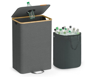 Songmics Pfandflaschen-Sammelbehälter 95L mit Einwurfloch, Deckel & Innensack, schiefergrau ab 16,27 € (Oktober 2026)