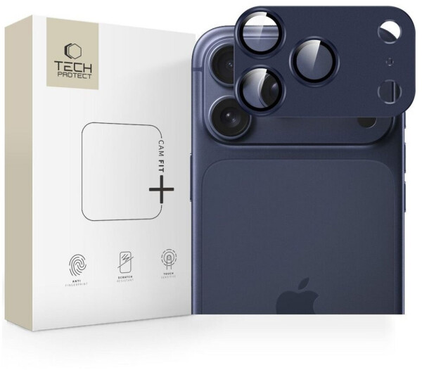 Tech-Protect Camfull Fit+ Kamera-Schutzglas für iPhone 17 Pro Max, marineblau