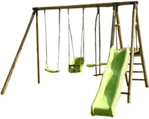 Soulet Station de jeu en bois Cajou H : 2,35 m