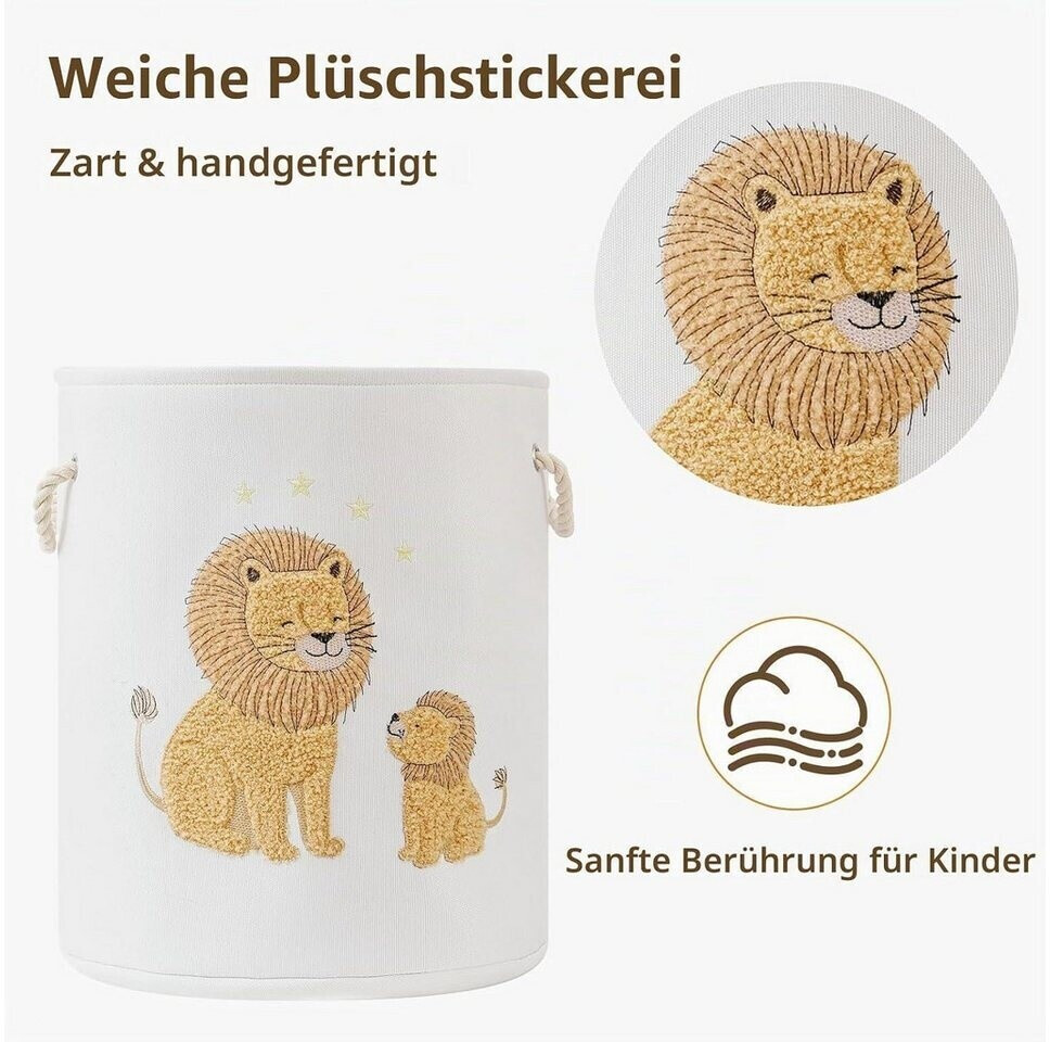 LuxusKollektion Wäschekorb Kinder, rund, faltbar, 58L, Löwen-Design ab 60,99 € (Oktober 2026)