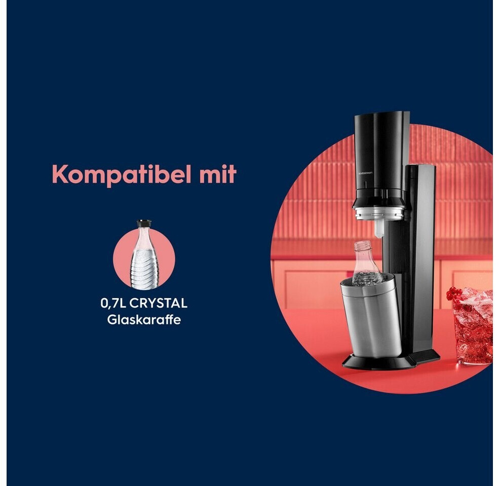 SodaStream Crystal 3.0 inkl. Co2 Zylinder + 3x 0,95L Glaskaraffen ab 109,00 € (Oktober 2026)