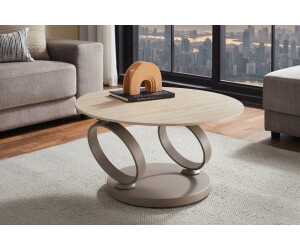 Riess-Ambiente Couchtisch DANCING RINGS Keramik Travertin rund drehbar natur champagner greige ab 399,95 € (Oktober 2026)