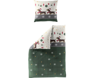 Bierbaum Biber Bettwäsche 155x220 cm (80x80 cm) grün (532020) ab 46,90 € (Oktober 2026)
