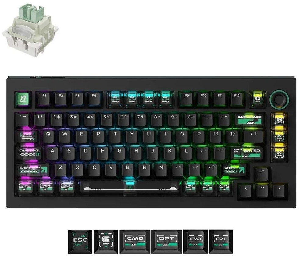 Keychron Lemokey L5 HE magnetische Gaming-Tastatur 75% RGB Hot-Swap USB ...