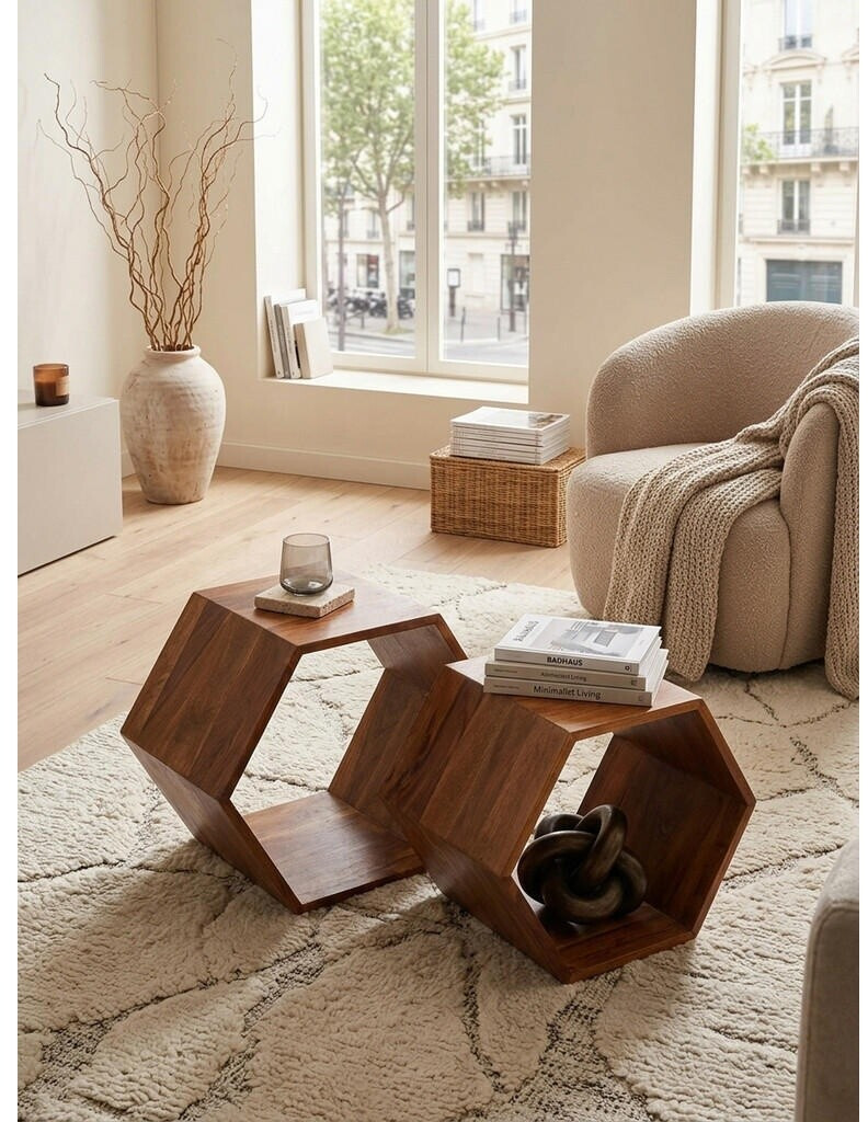 KADIMA DESIGN Beistelltisch 2er-Set Sheesham Massivholz, braun (4255632586606) ab 124,95 € (Oktober 2026)