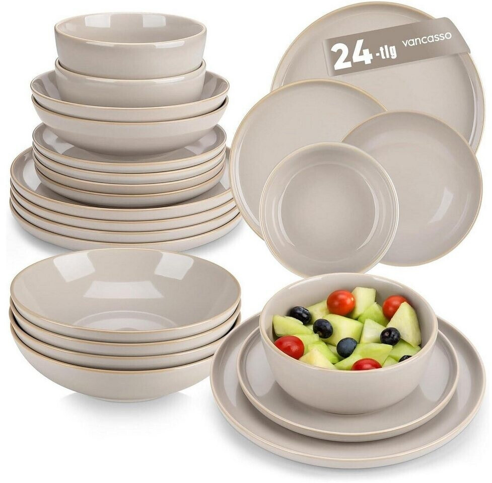 LuxusKollektion Geschirrset 24-teilig, Steingut, soft beige, für 6 Personen ab 232,99 € (Oktober 2026)