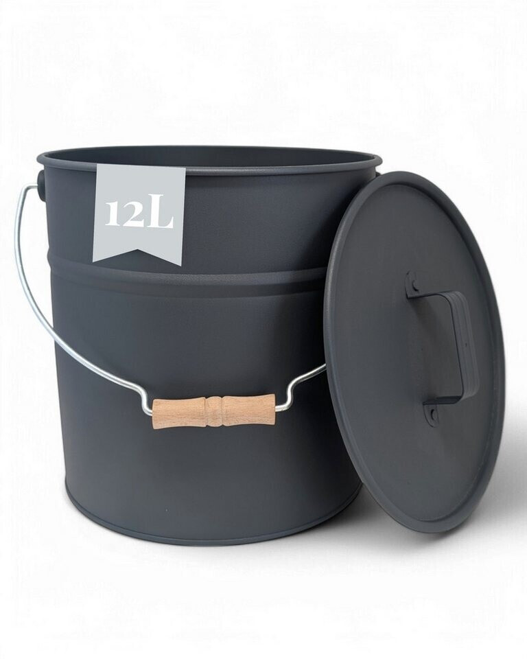 LIVLIG Metalleimer mit Deckel, verzinkt, anthrazit, 12L (ECM002000592) ab 36,99 € (Oktober 2026)