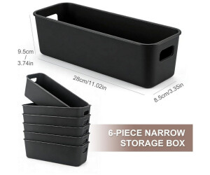 LuxusKollektion Aufbewahrungsbox schmal 30cm, Kunststoff, schwarz, 6er-Set ab 56,99 € (Oktober 2026)