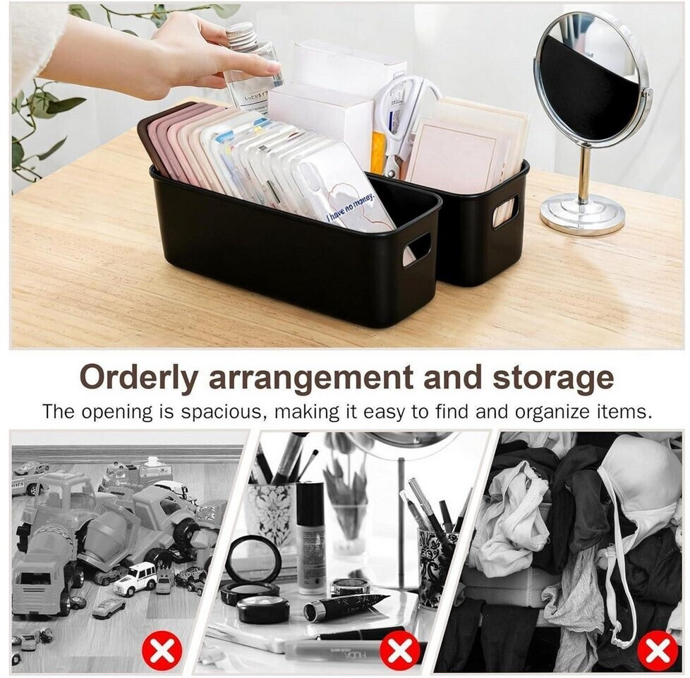 LuxusKollektion Aufbewahrungsbox schmal 30cm, Kunststoff, schwarz, 6er-Set ab 56,99 € (Oktober 2026)