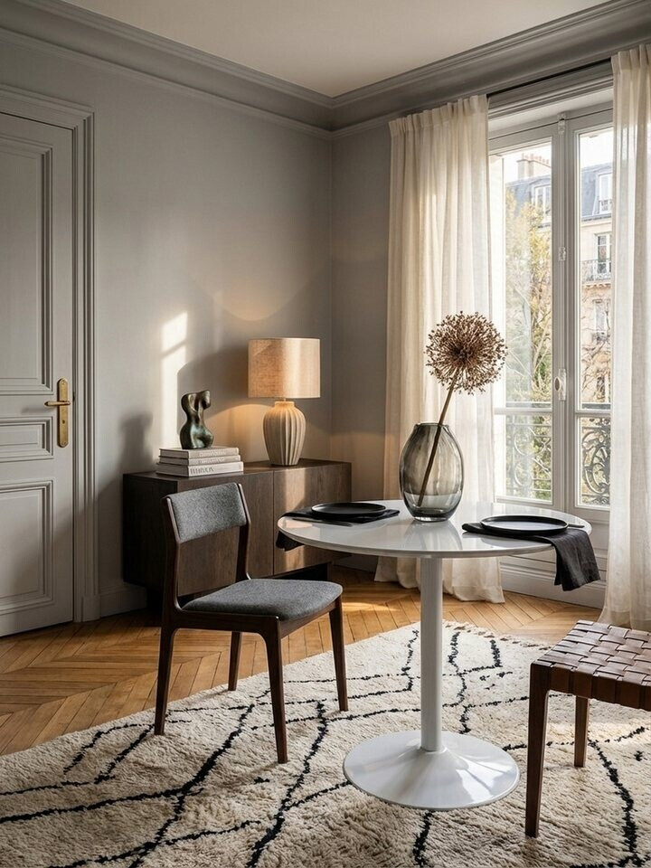KADIMA DESIGN Esstisch, rund, weiß hochglanz, 75x75x74cm, 2 Personen ab 154,95 € (Oktober 2026)