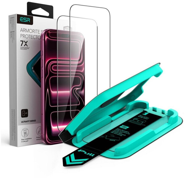 ESR Armorite UltraFit Displayschutzglas für iPhone 17 Pro / 18 Pro, 9H, 2er-Pack