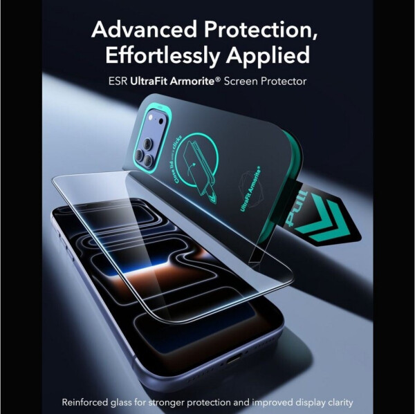 ESR Armorite UltraFit Displayschutzglas für iPhone 17 Pro / 18 Pro, 9H, 2er-Pack, Bild 3