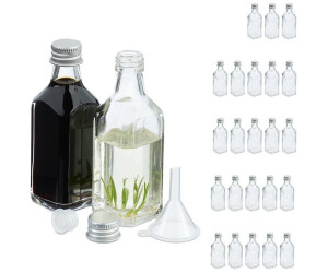 Relaxdays Schnapsfläschchen 50ml, transparent/silber ab 19,19 € (Oktober 2026)