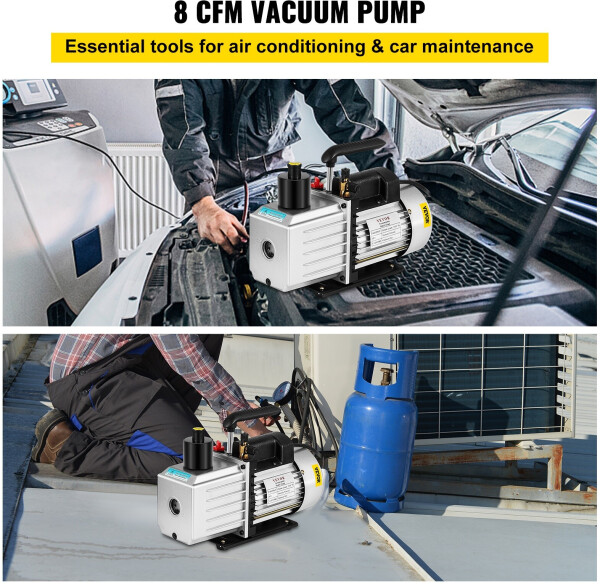 VEVOR Zweistufige Vakuumpumpe 8 CFM 226 l/min (8CFM1HPZKB0000001V2), Bild 3