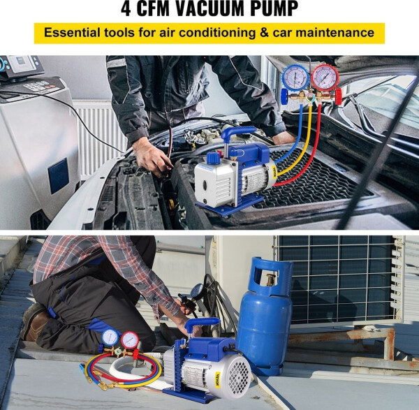 VEVOR Vakuumpumpen-Set 4 CFM 113 l/min (4CFM1/3HPZKB4F001), Bild 2