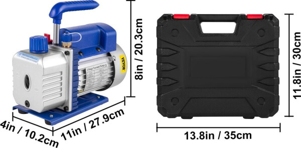 VEVOR Vakuumpumpen-Set 4 CFM 113 l/min (4CFM1/3HPZKB4F001), Bild 8