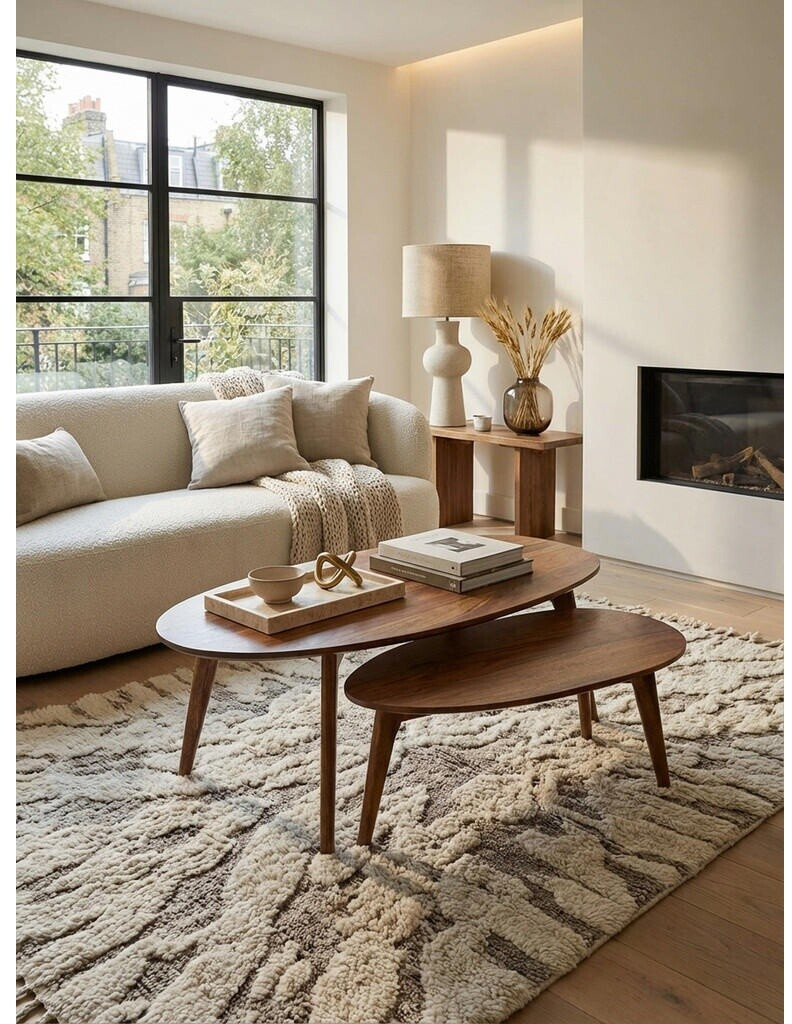 KADIMA DESIGN Couchtisch 2er-Set Nierenform Sheesham Massivholz, dunkelbraun (800001053777) ab 211,95 € (Oktober 2026)