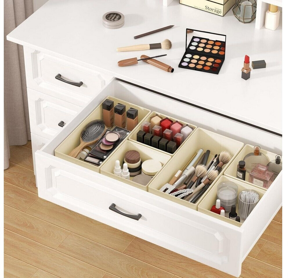LuxusKollektion Schubladen-Organizer Set, faltbar, Stoff, beige, 15-teilig ab 77,99 € (Oktober 2026)