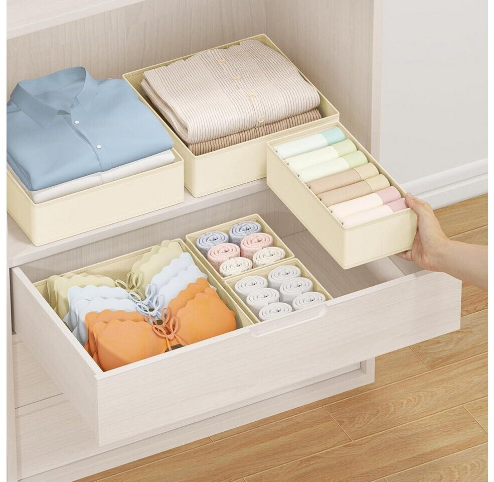 LuxusKollektion Schubladen-Organizer Set, faltbar, Stoff, beige, 15-teilig ab 77,99 € (Oktober 2026)