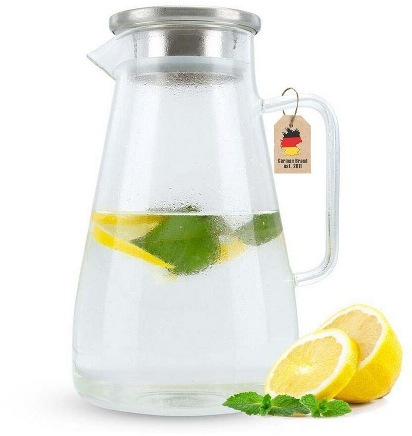 Intirilife Karaffe mit Henkel und Deckel, Glas, transparent, 1,5L (DE-142631) ab 19,99 € (Oktober 2026)