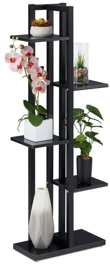 Relaxdays Pflanzenregal Blumentreppe 5 Ablagen, schwarz (43x117x22cm) ab 29,99 € (Oktober 2026)