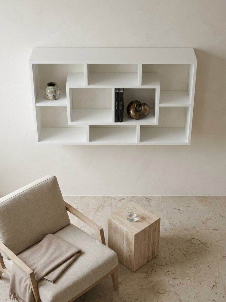 KADIMA DESIGN Wandregal PAOLA, offen freischwebend, MDF, weiß, 85x47,5x16cm ab 69,95 € (Oktober 2026)